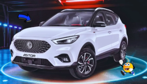 Image of the newly launched MG Astor SUV with text: 'MG has launched MG Astor its powerful SUV in a new avatar, surprising many who were expecting the MG Astor. You'll be astonished by its features Here are 7 astonishing features you need to see!