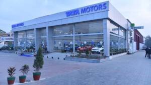 Image: Graph showing Tata Motors stock price rising 15% post demerger announcement.