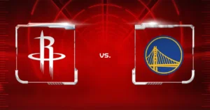 James Harden vs Steph Curry in action with Rockets vs Warriors stats overlay showing 5 shocking dominance metrics