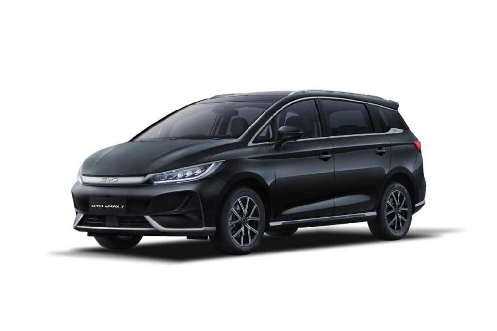 BYD eMax 7 electric SUV review showing its premium interior, high-tech dashboard, and sleek exterior design - highlighting both its amazing features and surprising drawbacks.