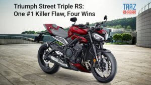 Triumph Street Triple RS side view highlighting design and performance features